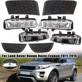 Светодиодные противотуманные фары для Land Rover Range Rover Evoque 2011 2012 2013-2015, противотуманные фары, крышка, рамка в сборе