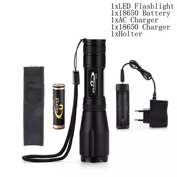 Фонарик Ekaiou EK20 черный T6 5 режимов