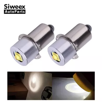 Фонарик P13, 2 шт., основа E10 BA9S, светодиодные лампы 5 Вт, высокояркие Сменные лампы постоянного тока 6-24 В, светильники, Рабочая лампа