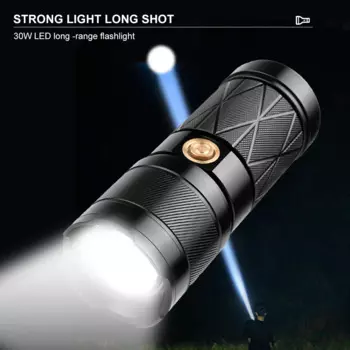 Фонарик XHP90/30 Вт, яркий, лм