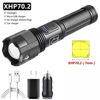 Фонарик ZHUIGUANGZHE 1600 черный XHP70.2/XHP50.2