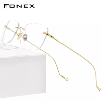 FONEX Оправа для очков титановая унисекс, без оправы, 2020