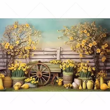 Фоновое полотно Andralyn для фотосессии Весна Пасха