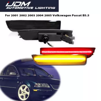 Для 2001-2005 Volkswagen Passat B5.5 Белый Янтарный Красный светодиодный передний/задний бампер Боковые габаритные указатели поворота Бортовые фонари