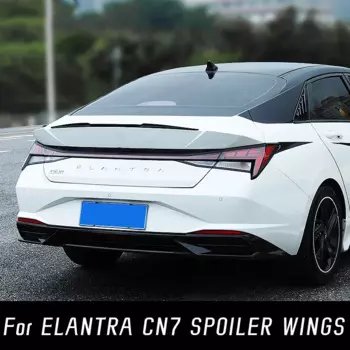 Для 2020 21 22 23 Hyundai Elantra CN7 Задняя Крышка багажника автомобильный спойлер Крылья черный карбоновый узор внешняя Настройка обновленные аксессуары
