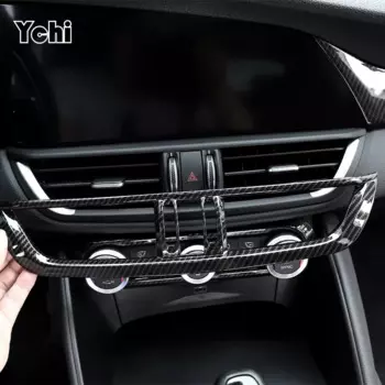 Внутренняя центральная консоль автомобиля из углеродного волокна для Alfa Romeo Giulia Stelvio 2017 2018 2019 2020