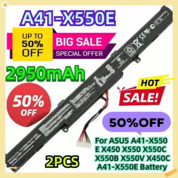 Для ASUS A41-X550E X450 X550 X550C X550B X550V X450C A41-X550E аккумулятор 2 шт.