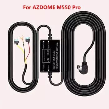Для AZDOME M550 Pro 3-проводной комплект жестких проводов обнаружения ACC 12 В/24 В до 5 В 3A Type-C USB автомобильное зарядное устройство видеорегистратор 24-часовой монитор парковки