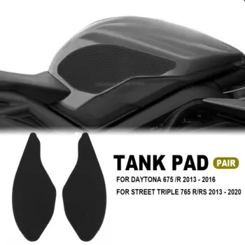 Для Daytona 675 2013 2014 2015 2016 STREET TRIPLE 13-20 мотоциклетный бак, тяговая накладка, противоскользящая наклейка, защита газового колена