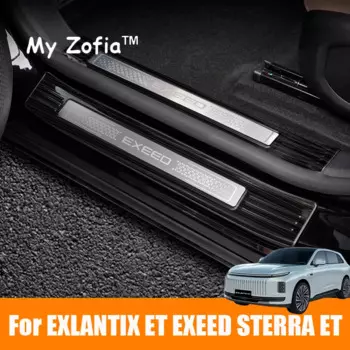 Для EXLANTIX ET EXEED STERRA ET 2024 2025 автомобильная накладка на порог из нержавеющей стали, педаль, защита входа, защитные наклейки, детали отделки
