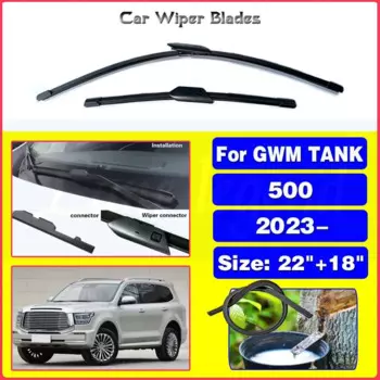 Щетки стеклоочистителя передние для GWM TANK 500 SUV 2023 3,0 T AT 4WD, 22 дюйма + 18 дюймов