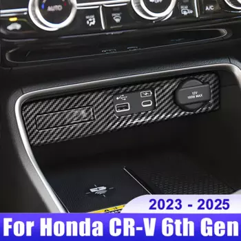 Для Honda CRV 6-го поколения 2023 2024 2025/CR-V гибридный автомобильный центральный контроль USB-порт, накладка на рамку, аксессуары для автостайлинга