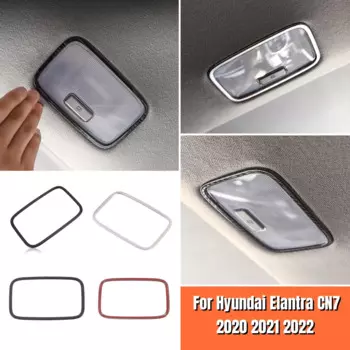 Для Hyundai Elantra CN7 2020 2021 2022, внутренняя лампа для чтения из нержавеющей стали, декоративная рамка, задние лампы для чтения, накладки