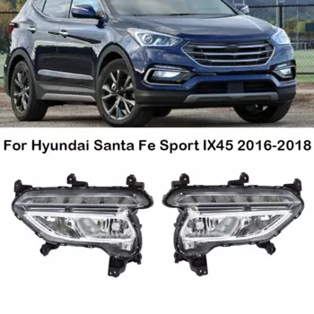 Для Hyundai Santa Fe Sport IX45 2016 2017 2018, передние светодиодные дневные ходовые огни автомобиля, DRL, фары дальнего света 922012 W530 922022 W530