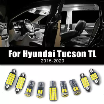Для Hyundai Tucson TL 2015 2016 2017 2018 2019 2020 автомобильные светодиодные лампы внутренние лампы для чтения косметическое зеркало фонари багажника аксессуары