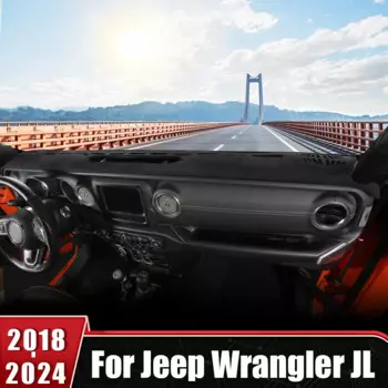 Для Jeep Wrangler JL 2018 2019 2020 2021 2022 2023 2024 автомобильный коврик для приборной панели, анти-УФ-нескользящие накладки, защитные аксессуары