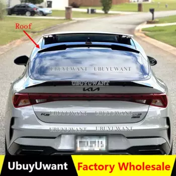 Для KIA K5 Optima 2020 2021 + новый спойлер K5 с высоким содержанием АБС-пластика, глянцевый черный спойлер на крышу, украшение на хвостовое крыло автомобиля, V-стиль