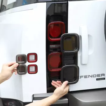 Для Land Rover Defender 110 20-24, черный автомобильный задний фонарь, крышка стоп-сигнала, широкий индикатор, защитный чехол, декоративные аксессуары