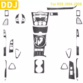 Аксессуары для Mazda RX 8 RX8 SE3P JM1FE 2004 2005 2006 2007, стикер из углеродного волокна для интерьера автомобиля, украшение для выхода воздуха