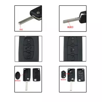 Для Peugeot 307 408 308, для Citroen C2 C4, умный чехол для автомобильного ключа, 2/3/4 кнопки, чехол-книжка, складные ключи для автомобиля