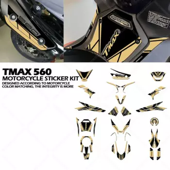 For TMAX 560 tmax560 Motorcycle Accessories Tank Pad Protector 3D Epoxy Resin Sticker Motorcycle Sticker Kit
