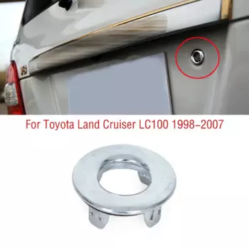 Для Toyota Land Cruiser LC100 FJ100 1998-2007 автомобильный задний багажник, задняя дверь, замок, отверстие, хромированное декоративное кольцо, крышка