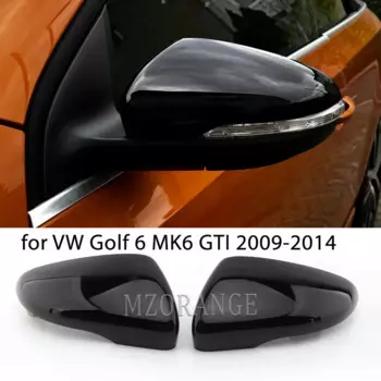 Крышка для бокового зеркала VW Golf 6 MK6 GTI 2009-2014, чехол для зеркала заднего вида, крышка для зеркала заднего вида, аксессуары черного цвета
