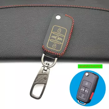 Для автомобиль Фольксваген-шаран Multivan T5 MVP Caravelle Transporter Caddy протектор кожи 1 шт. 4 кнопки верхний слой кожаный чехол для ключей