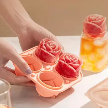 Форма для кубиков льда Rose, решетка для замороженного льда, виски, силикагель, изготовление льда, моделирование артефактов, создатель льда, форма для кубиков льда
