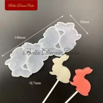 Форма для леденцов "Кролик" из силикона