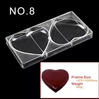 Форма для шоколада Fuleier сердце пластик