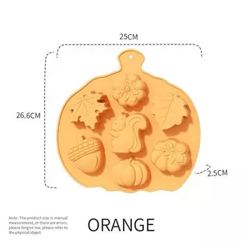 Форма для выпечки силиконовая 3D тыква орехи листья