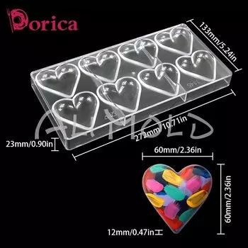 Формы для шоколада сердце Поликарбонат