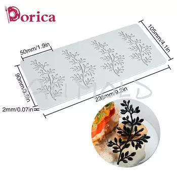 Формы для торта Dorica, силиконовые, 4 полости, листья