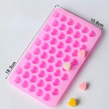 Формы для торта сердце из силикона 55 шт