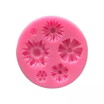 Формы для выпечки BEOULORY 3D хризантема силиконовые розового цвета