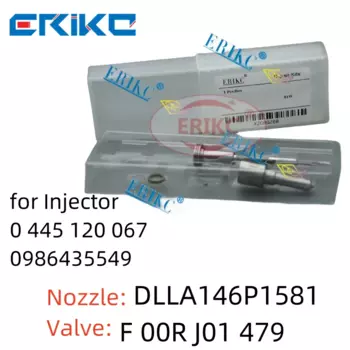 Форсунка дизельного инжектора DLLA146P1581, клапан F00RJ01479 OEM 0433171968, комплект для капитального ремонта форсунки с общей топливной магистралью для 0445120067