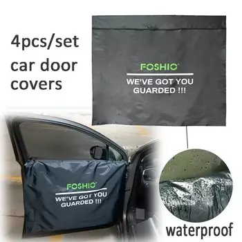 FOSHIO 4 шт. / комплект автомобильных дверных чехлов водонепроницаемые нейлоновые боковые дверные панели защитная ткань детали автомобиля