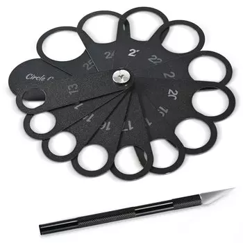 FOSHIO обмотка автомобильной Пленки Шаблон для резки набор инструментов парковочный датчик обратный радар круглый трафарет виниловый ТИНТ фотомагнитный нож