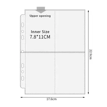 Фотоальбом Findohope A5 прозрачный 3/7 колец 1/2/4/6 карманов 6x4
