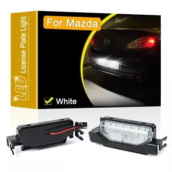 Фотолампа 12 В для Mazda 6 GH 2007-2012 для Mazda Светодиодная лампа для номерного знака 2004-2012, белая в сборе светильник номерного знака