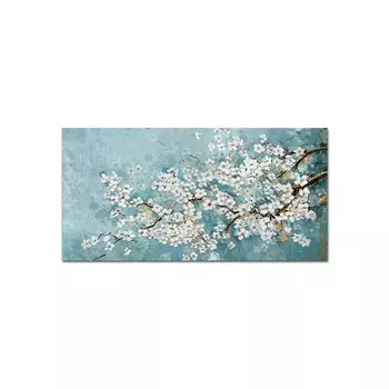 Фотообои на холсте HALFLEMART белые цветы