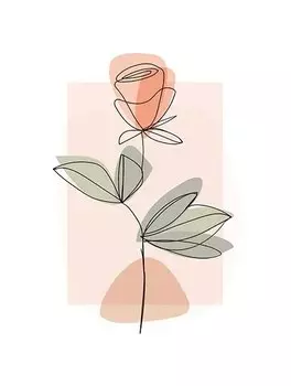 Фотообои с розовым цветочком