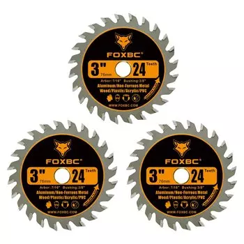 FOXBC дисковые пилы 76 мм 24T 3 шт.