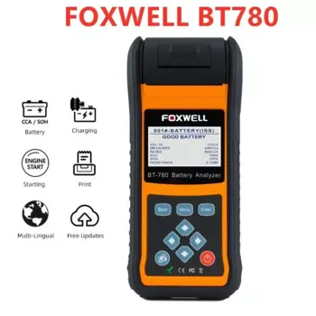 FOXWELL BT780 Тестер батареи 12 В Проверка здоровья AGM GEL EBP Анализатор батарей Встроенный принтер 12 В-24 В Пусковая система зарядки