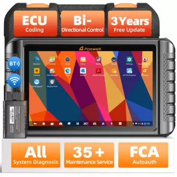 FOXWELL NT1009 CAN FD DOIP 10,1-дюймовый двунаправленный инструмент OBD2 Bluetooth с топологической картой ВСЕ системный сканер TPMS ECU Кодирование