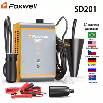 FOXWELL SD201 12 В автомобильный тестер утечки дыма EVAP тестер утечки дыма вакуумная топливная трубка детектор утечки масла авто диагностические инструменты