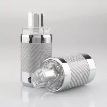 FP841 углеродное волокно с родиевым покрытием AU Australia Male Female разъем питания HIFI DIY сетевой разъем
