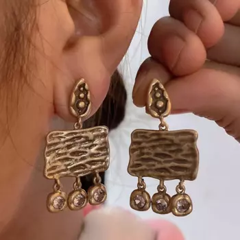 Французская антикварная текстура, чтобы сделать старые серебряные серьги-иглы S925, медные цирконовые ювелирные серьги с высоким смыслом