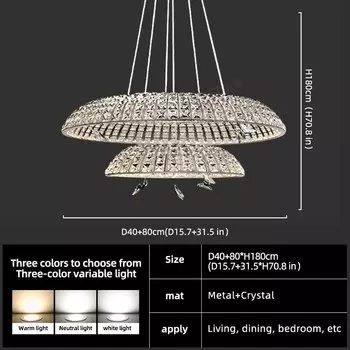 Французская большая хрустальная люстра для гостиной, скандинавские подвесные светильники для столовой, спальни, подвесной светильник HQ, светильник